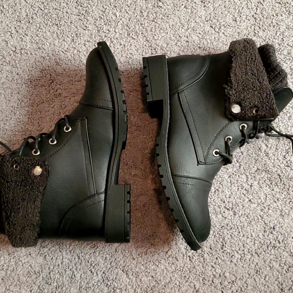 Size 7 Street Wear Society Black low rise boots